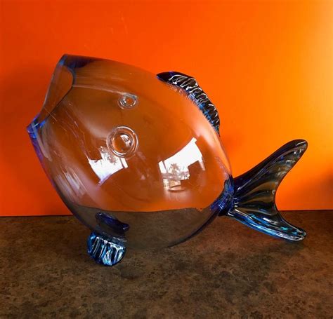 blenko glass fish vase